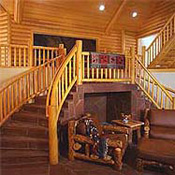 Log railing